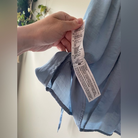 NEW Abercrombie & Fitch blouse balloon sleeves small oversized button down shirt - Picture 5 of 6